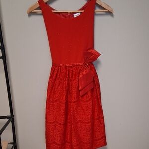 Emily West Red Lace Kids Dress